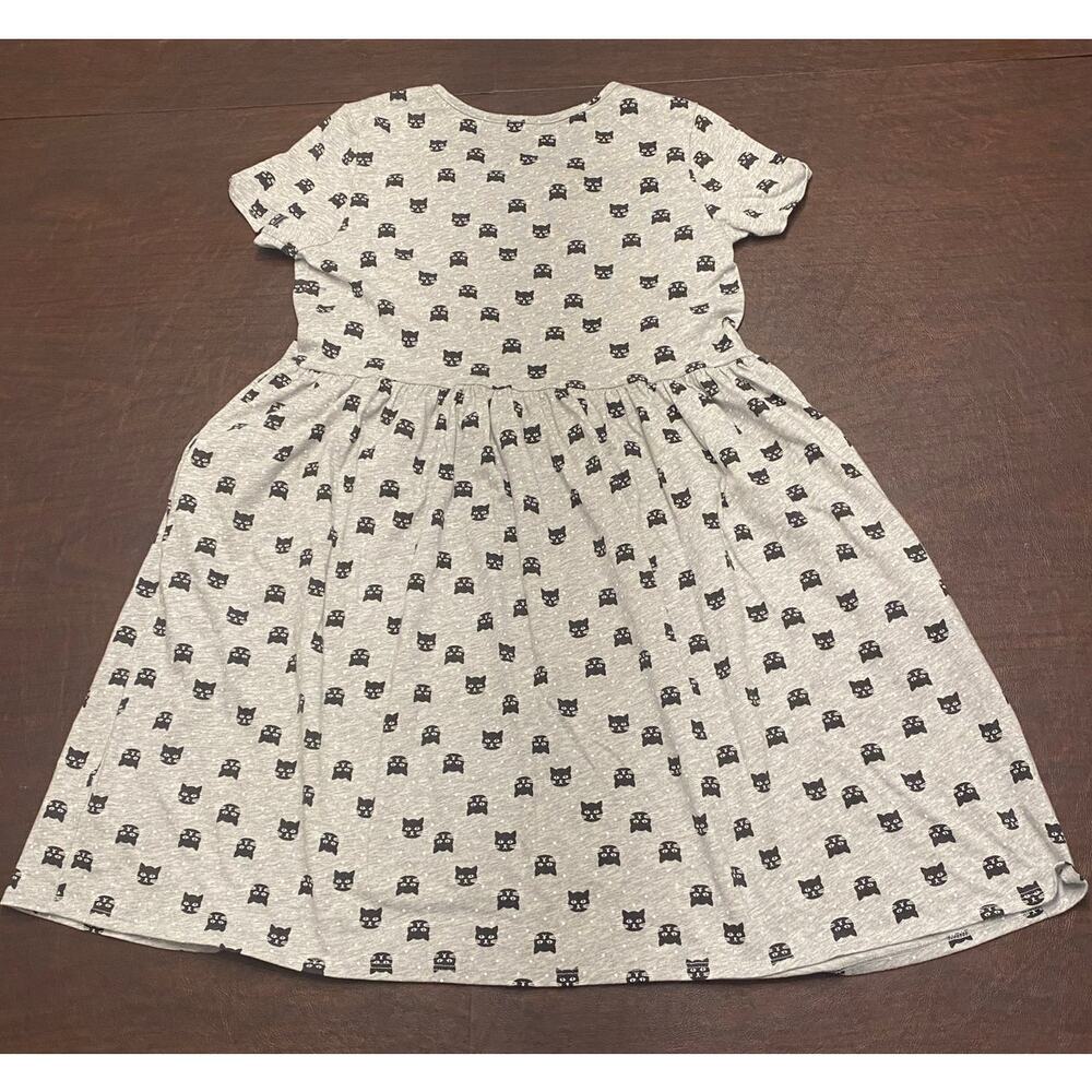 Black Cat Print Dress w/‎ Pockets XXL (18) Halloween Cute Fall Party